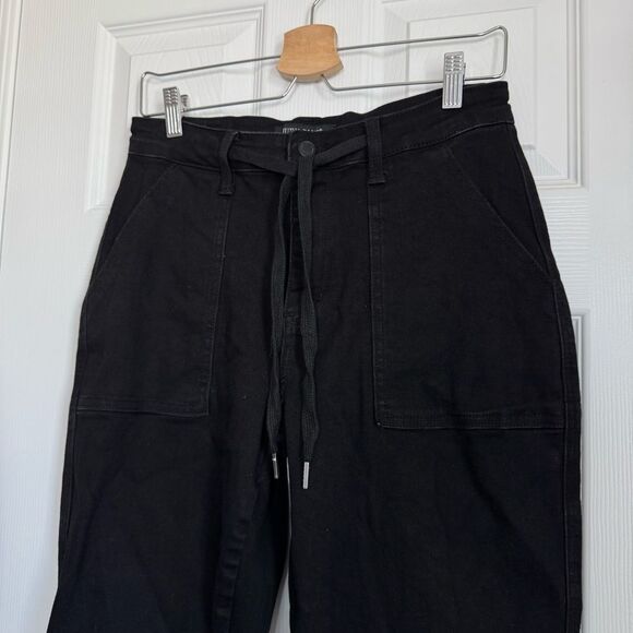 Judy Blue High Waist Double Roll Cuff Jogger Jean in Jet Black Size 7/28 - Picture 7 of 14
